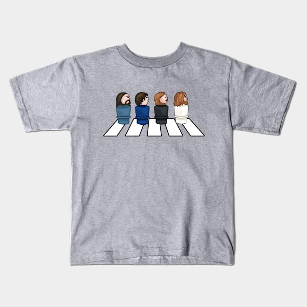 FPLP Abby Road Fan Art Kids T-Shirt by Slightly Unhinged